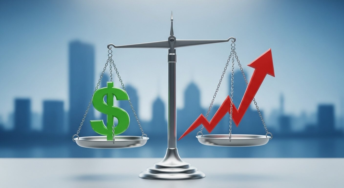 A graph showing salary growth versus inflation rate